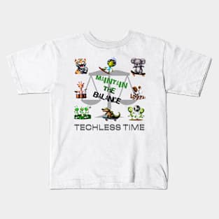 Maintain the Balance Sports Music Chess Techless Time Kids T-Shirt